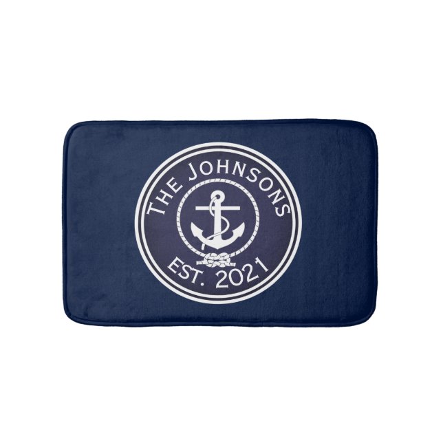 Anchor Nautical Seal   Bath Mat (Front)
