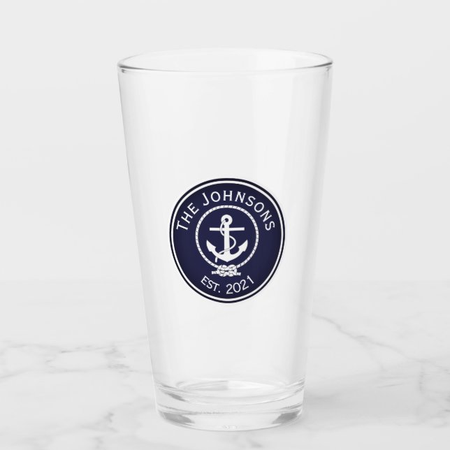 Anchor Nautical Seal   Glass (Front)