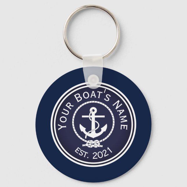 Anchor Nautical Seal   Key Ring (Front)