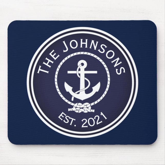Anchor Nautical Seal   Mouse Mat (Front)