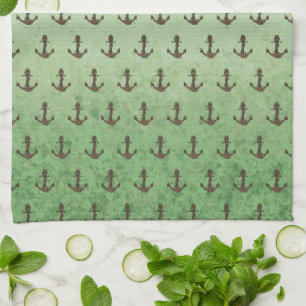 Anchor Nautical  Tea Towel
