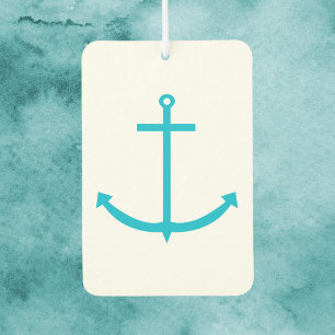 Anchor Nautical Turquoise Blue Car Air Freshener