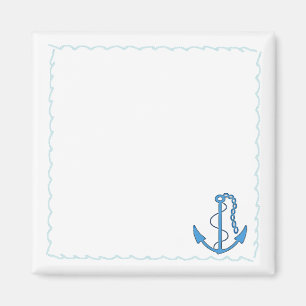 Anchor-Nautical Waves-Personalise It! Magnet