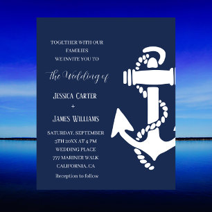 Anchor Navy Blue Nautical Boat Wedding