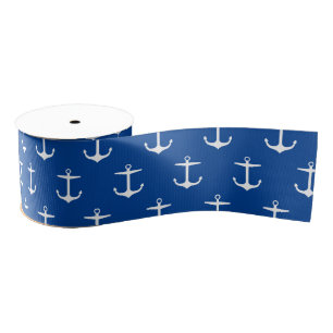 Anchor Navy Style Grosgrain Ribbon