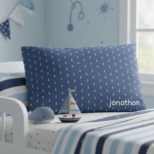 Anchor Navy & White Pattern ID836 Pillowcase