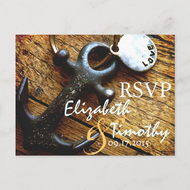 Anchor of Love RSVP Postcard (Front)