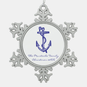Anchor Ornament with Rope