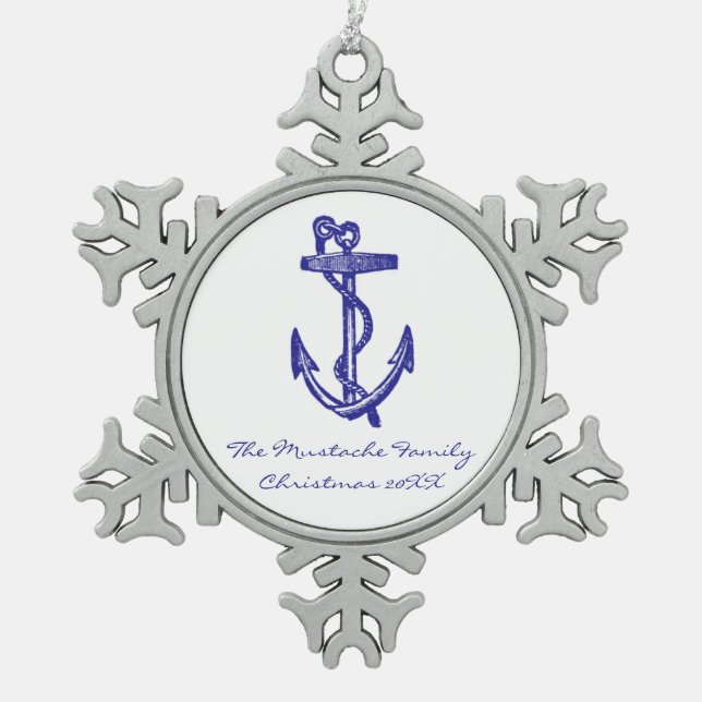 Anchor Ornament with Rope (Front)