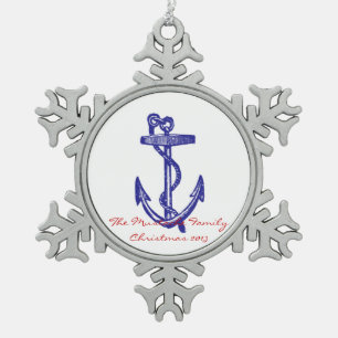 Anchor Ornament with Rope