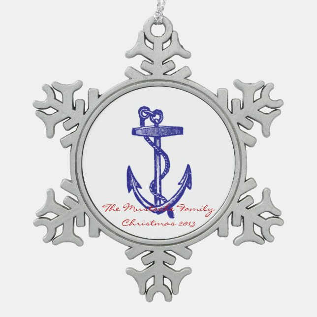 Anchor Ornament with Rope (Front)