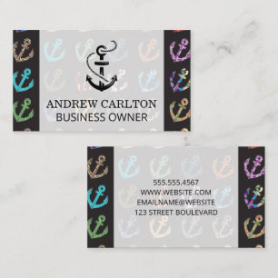 Anchor Pattern Business Card