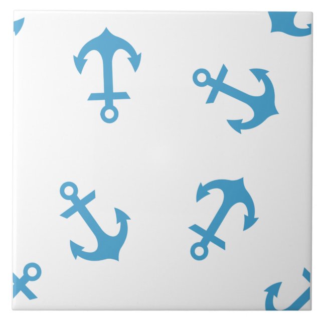 Anchor Pattern Ceramic Tile (Front)