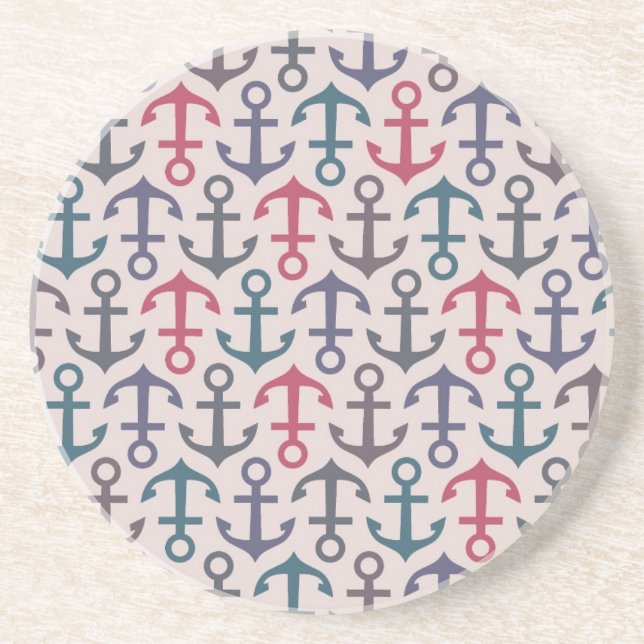 Anchor pattern coaster (Front)