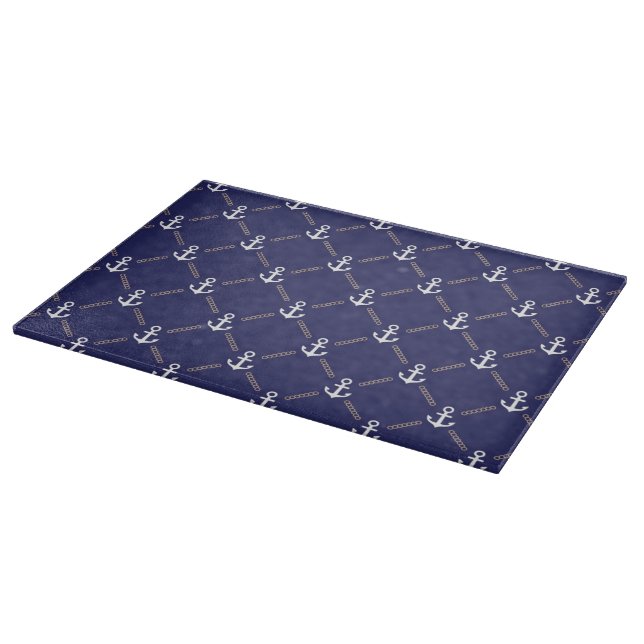 Anchor pattern cutting board (Corner)