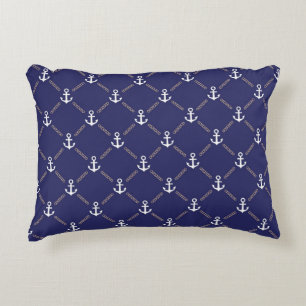 Anchor pattern decorative cushion