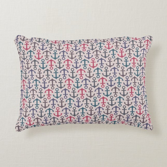Anchor pattern decorative cushion (Front)