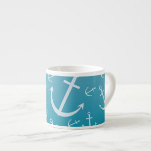 Anchor pattern espresso cup