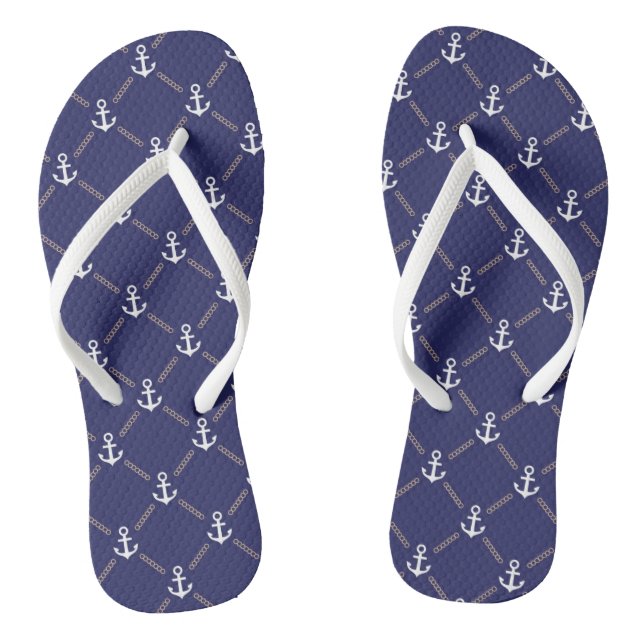 Anchor pattern flip flops (Footbed)