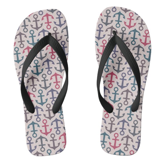 Anchor pattern flip flops (Footbed)