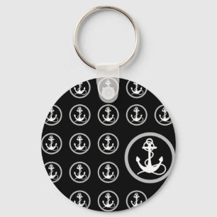 Anchor Pattern Key Ring