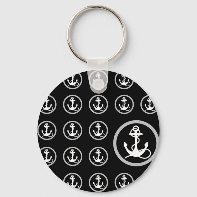 Anchor Pattern Key Ring (Front)