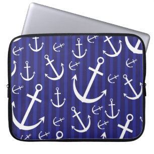 Anchor pattern laptop sleeve