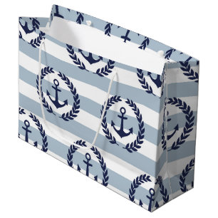 Anchor Pattern Large Gift Bag