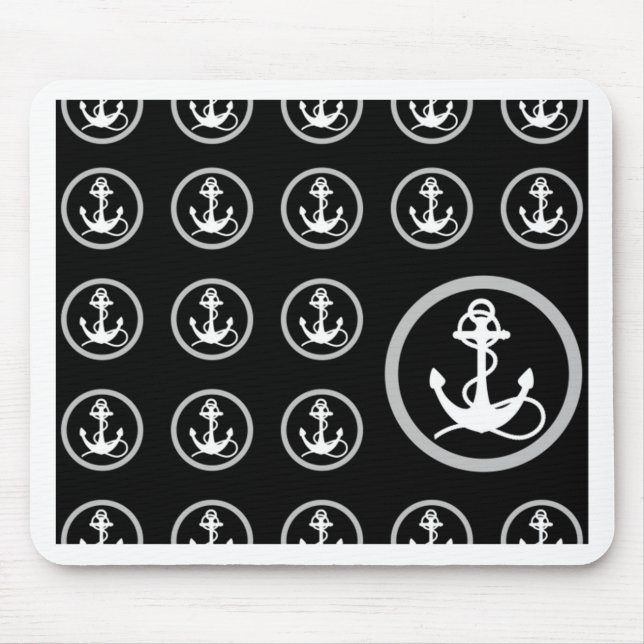 Anchor Pattern Mouse Mat (Front)