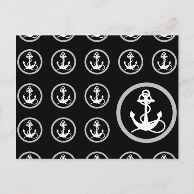 Anchor Pattern Postcard (Front)