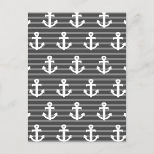 Anchor Pattern Postcard