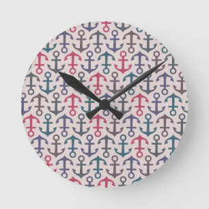 Anchor pattern round clock