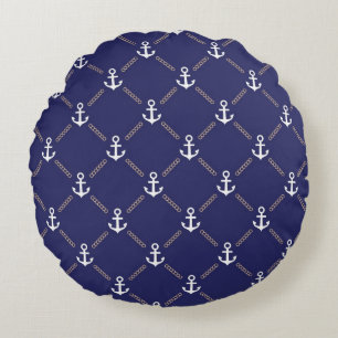 Anchor pattern round cushion