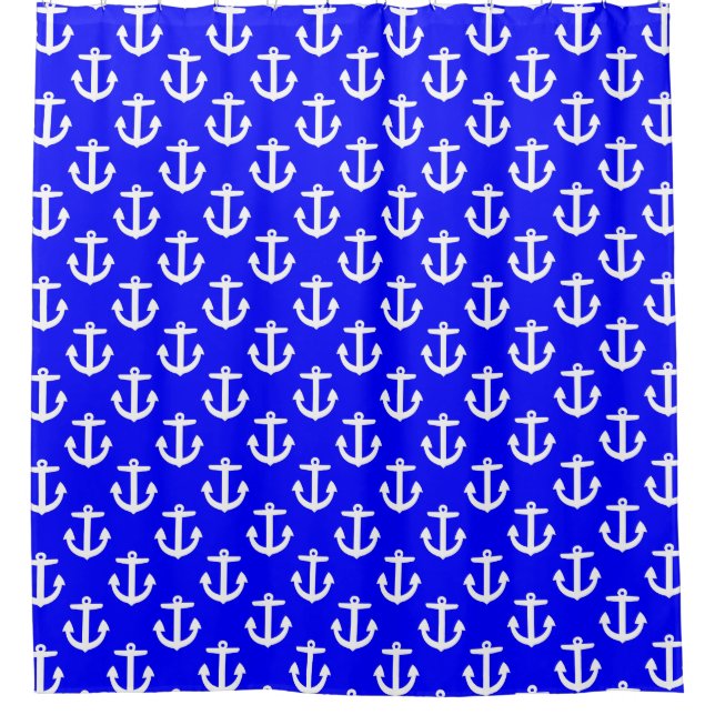 Anchor Pattern Shower Curtain (Front)