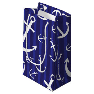 Anchor pattern small gift bag