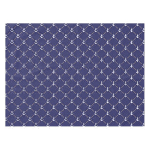 Anchor pattern tablecloth