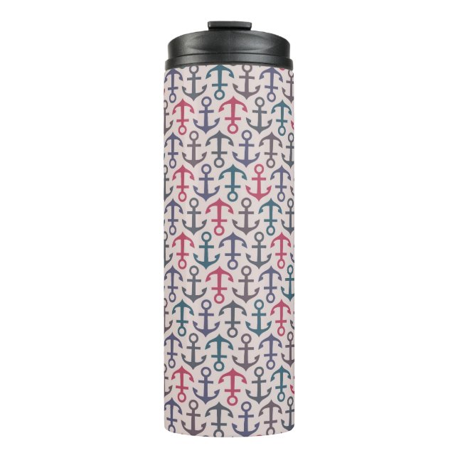 Anchor pattern thermal tumbler (Front)