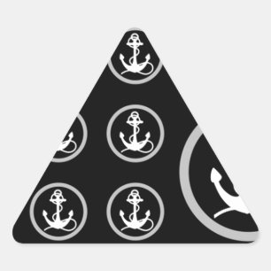 Anchor Pattern Triangle Sticker