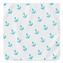 Anchor Pattern | White Blue Summer Bandanna