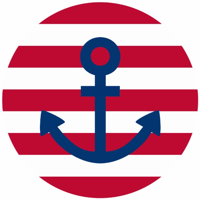 Anchor Photo Sculpture Key Ring (Front)