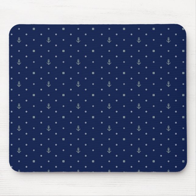 Anchor Polka Dots Pattern Mouse Mat (Front)