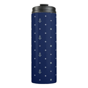 Anchor Polka Dots Pattern Thermal Tumbler