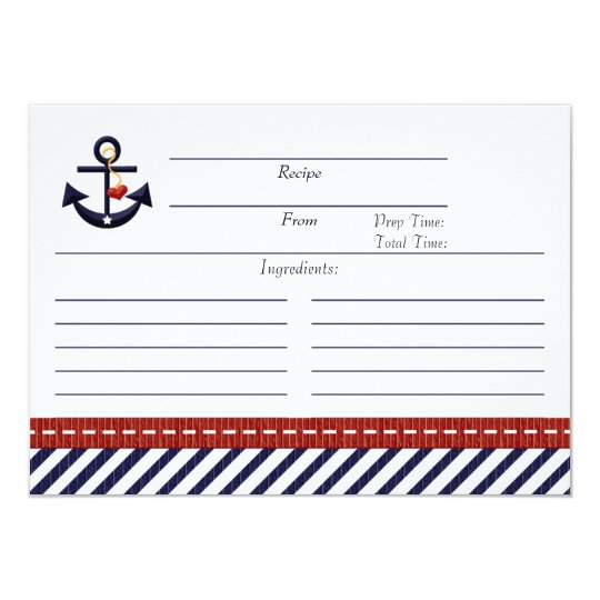 Anchor Recipe Card