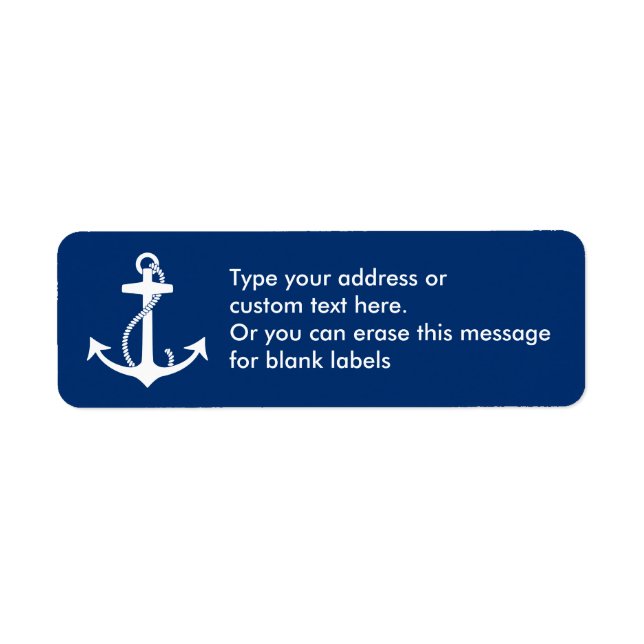 Anchor Return Address Labels (Front)