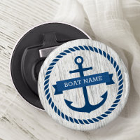 Anchor rope border boat name driftwood background