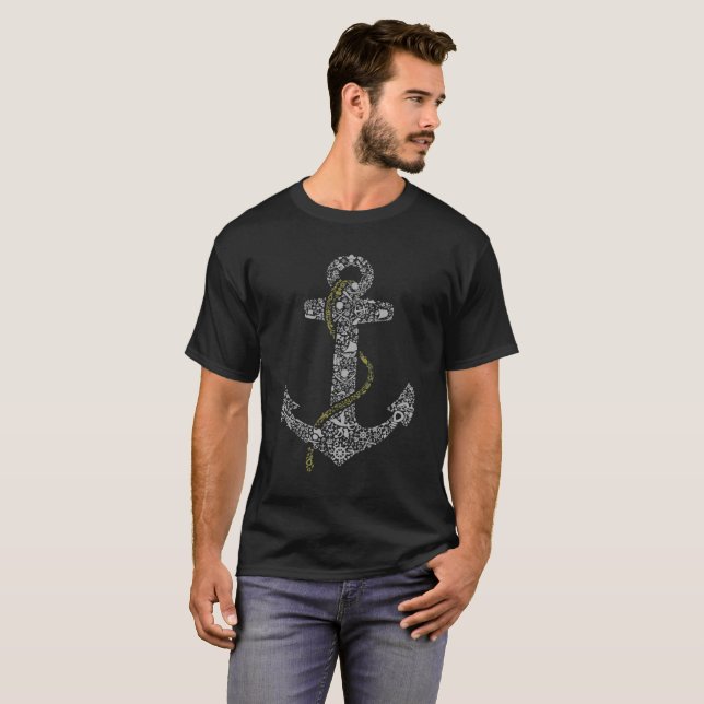 Anchor Rope Nautical Symbology T-Shirt (Front Full)