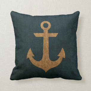 Anchor Rustic Blue Cushion