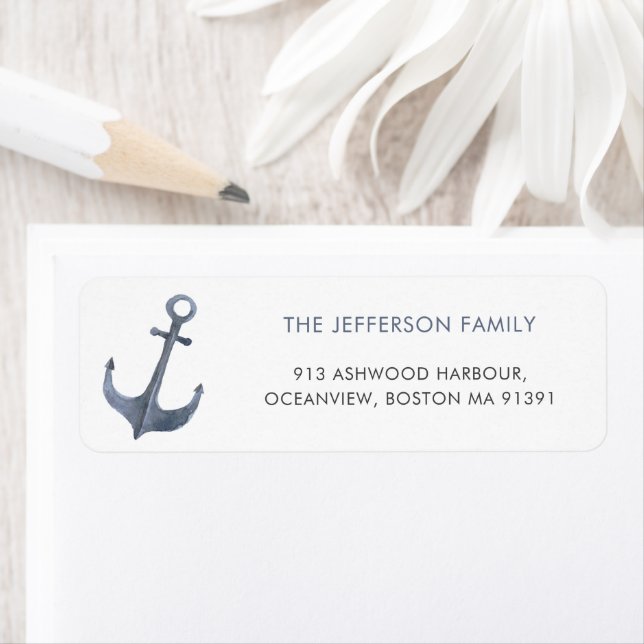 Anchor Sailing Theme Return Address (Insitu)