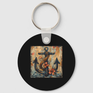 Anchor Sailor & Captain Sailing Motor Boat Des Key Ring