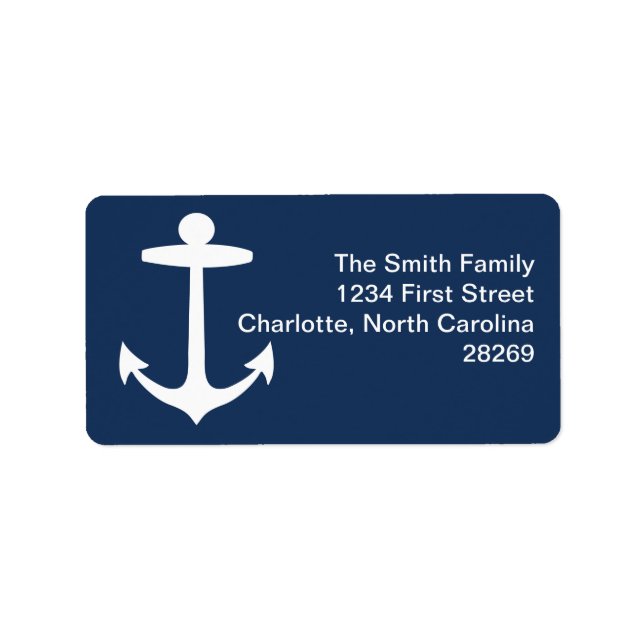 Anchor Silhouette Return Address Label (Front)